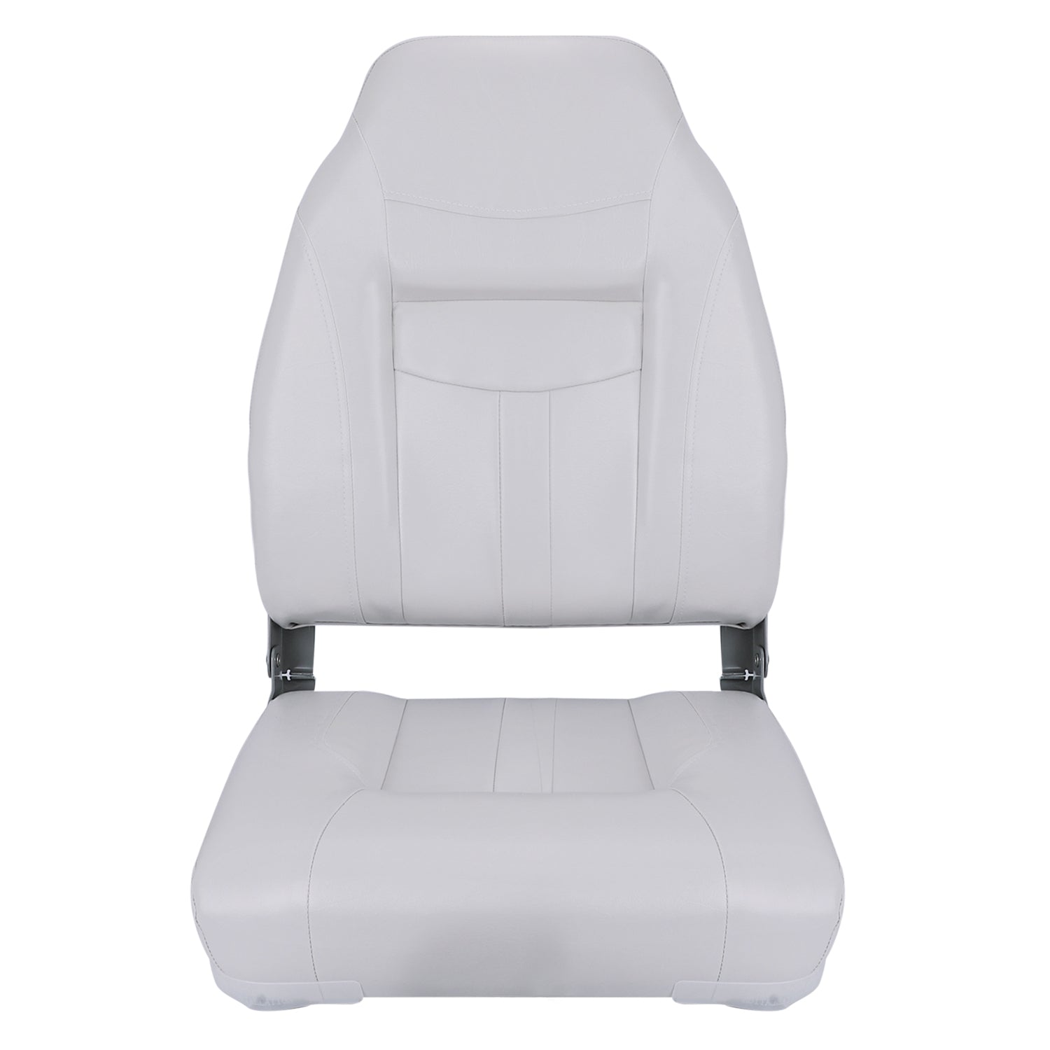 NORTHCAPTAIN S1 Deluxe High Back Folding Boat Seat，Stainless Steel Screws Included，White(2 Seats)