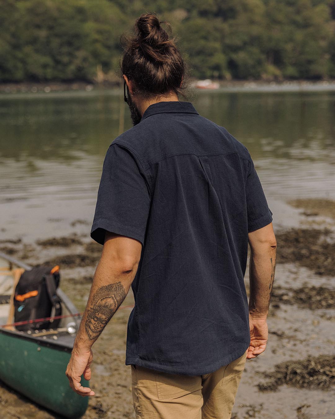 Chill Textured Short Sleeve Shirt - Deep Navy