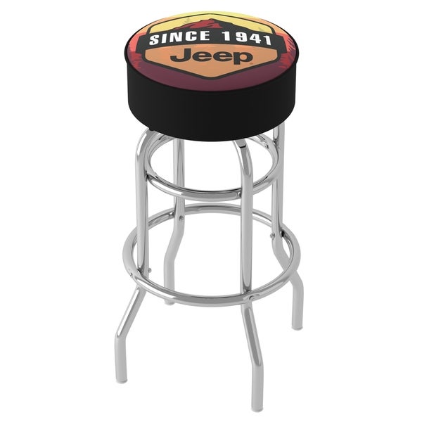 Jeep Sunset Mountain 360 Degree Swivel Barstool with Foam Padded Seat - 20 x 20 x 31