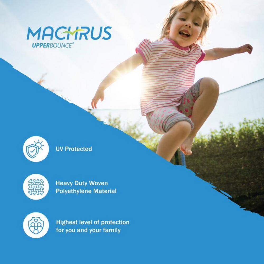 Upper Bounce Machrus Trampoline Replacement Net for 8 ft. Round Frames Using 6 Curved Poles with Top Ring Enclosure System Net Only UBNET-8FG-6