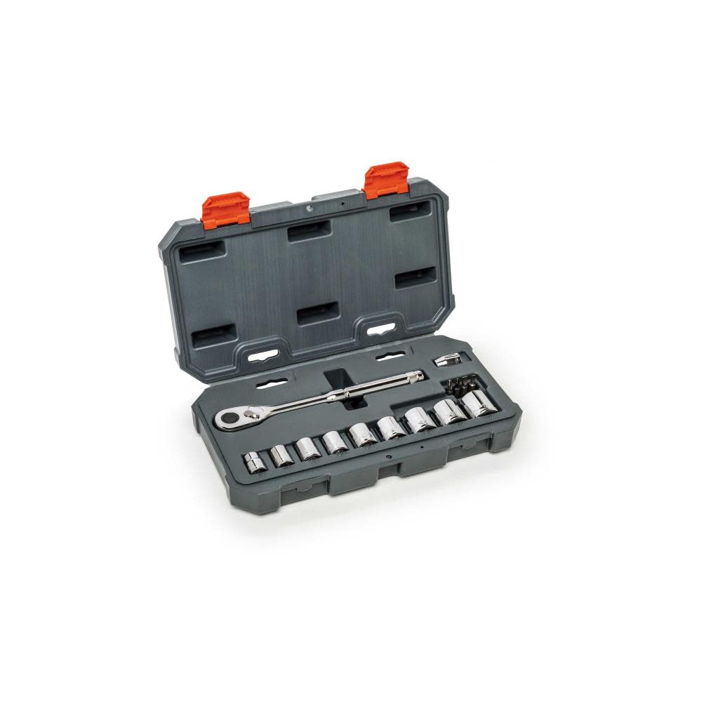 15 Pc 3/8 Drive 6 Point SAE Mechanics Tool Set