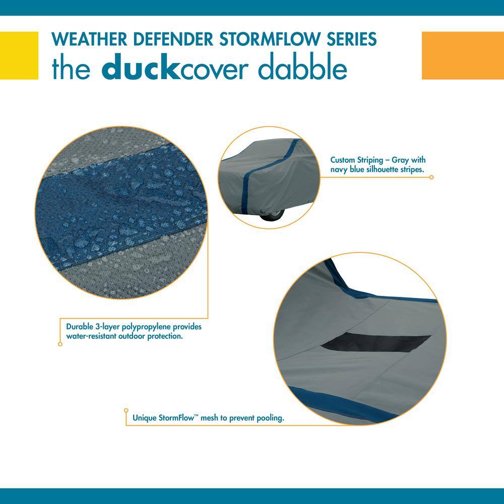 Classic Accessories Duck Covers Weather Defender 195 in. L x 58 in. W x 68 in. H Standard Cabs Truck Cover with StormFlow in Grey A3CMT197