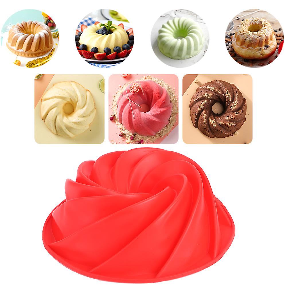 Spiral Cake Mold Silicone Chocolate Biscuits Cupcake Mold Fondant Diy Cake Tools