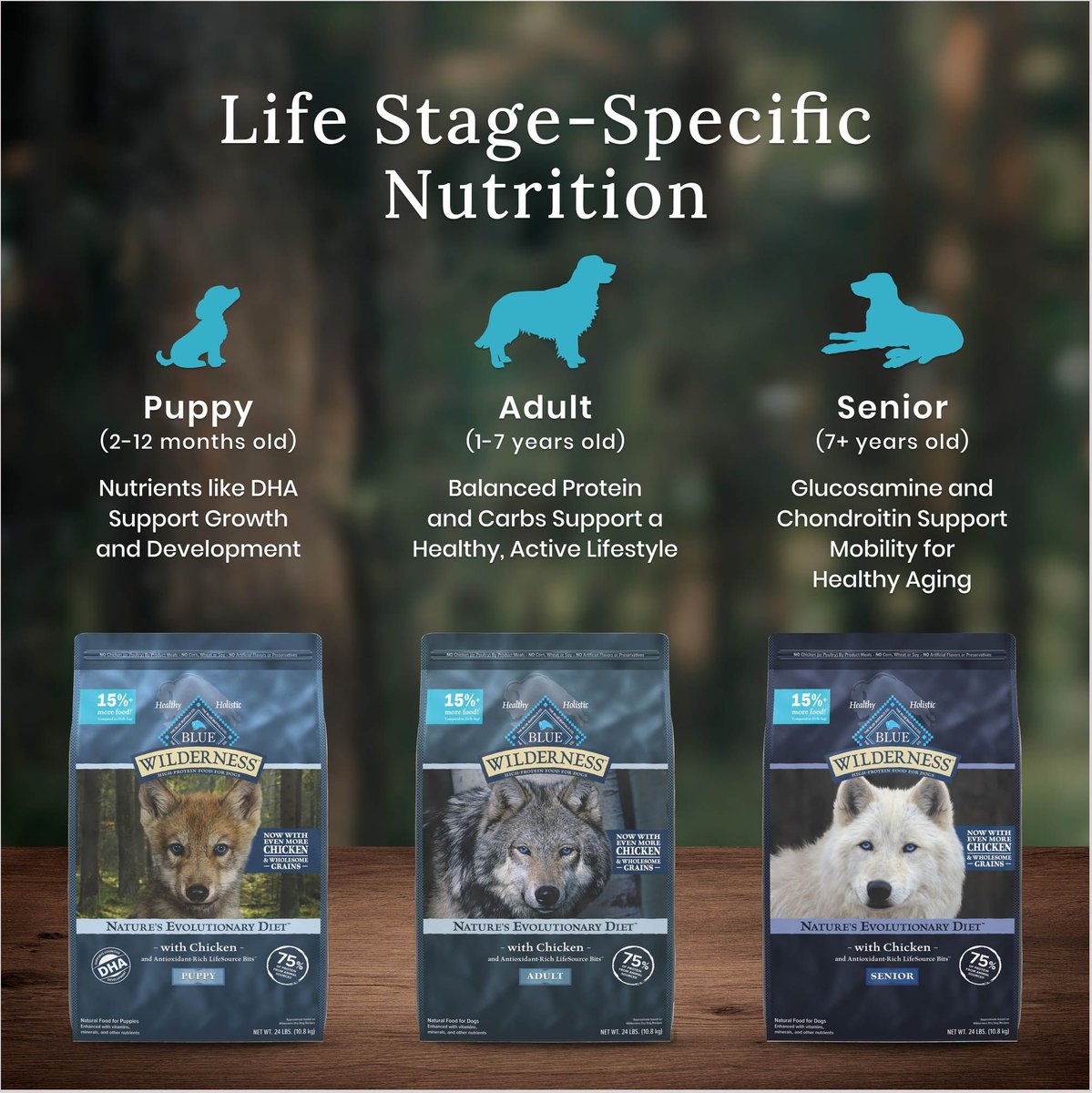 Blue Buffalo Nature's Evolutionary Diet Wilderness Chicken Puppy Dry Dog Food