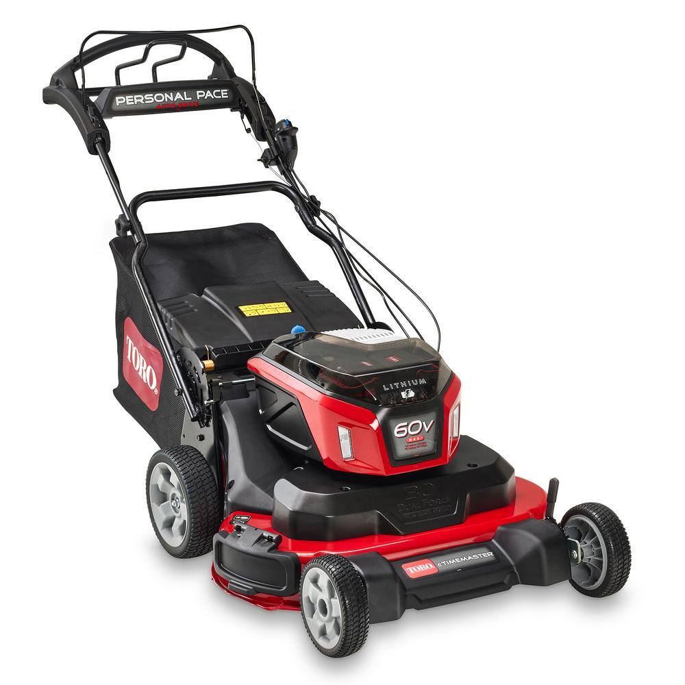 Toro 30 in. eTimeMaster 60V MAX Personal Pace Auto-Drive Self-Propelled Cordless Lawn Mower with 2 x 10.0Ah Batteries 21491