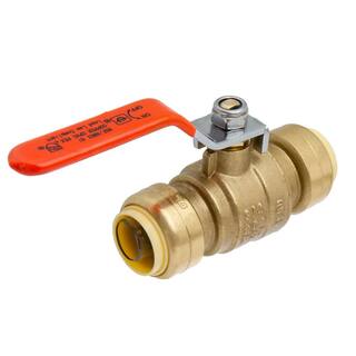 LittleWell 34 in. Brass Push- Fit Ball Valve ABPF12