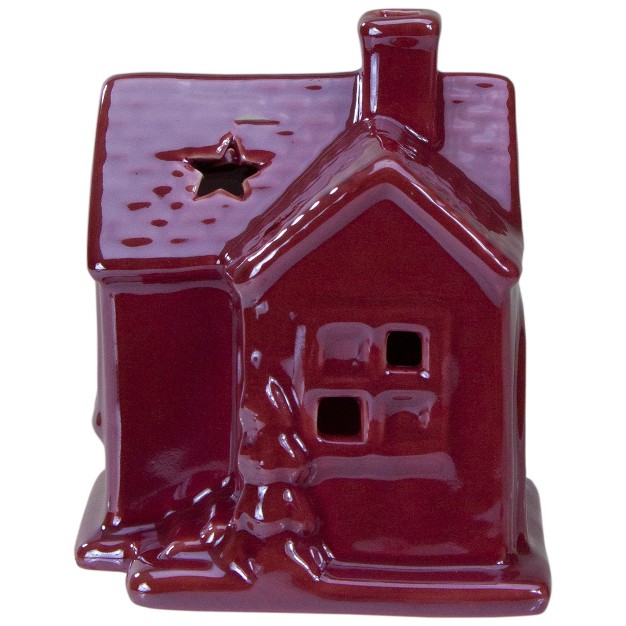 Pink Ceramic House Christmas Tabletop Decoration