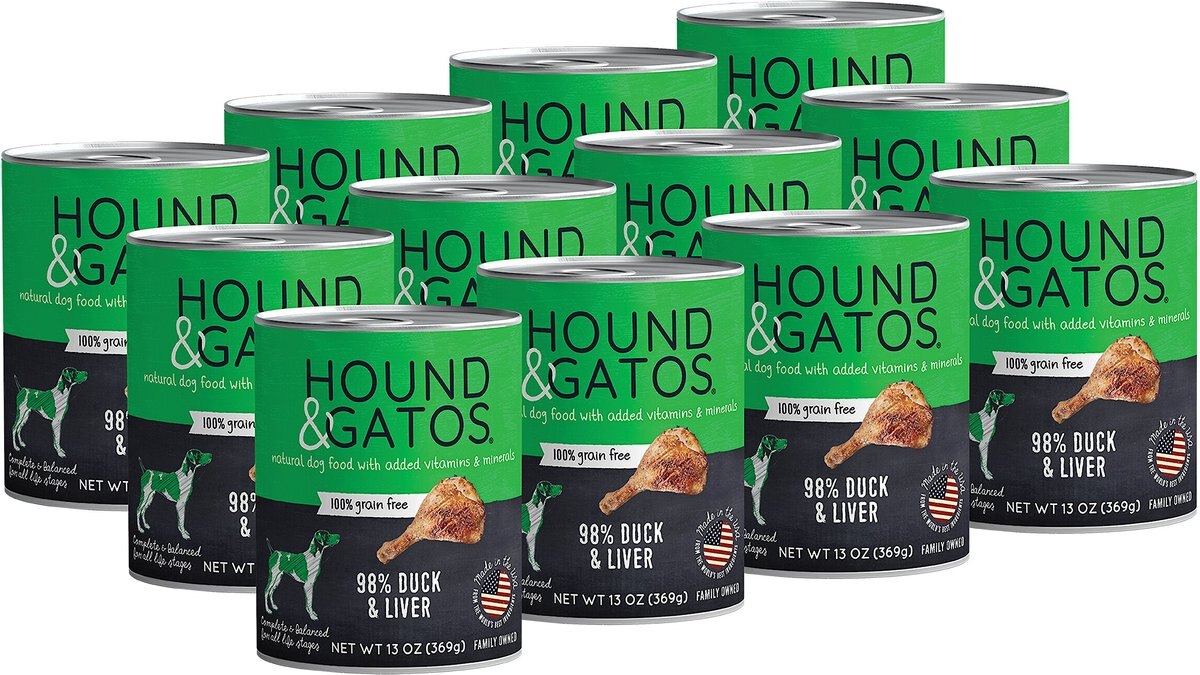 Hound and Gatos 98% Duck and Liver Grain-Free Dog Food