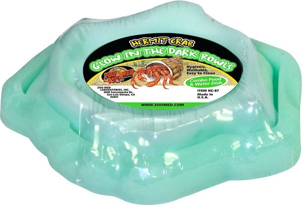 Zoo Med Glow in the Dark Combo Food and Water Hermit Crab Bowl