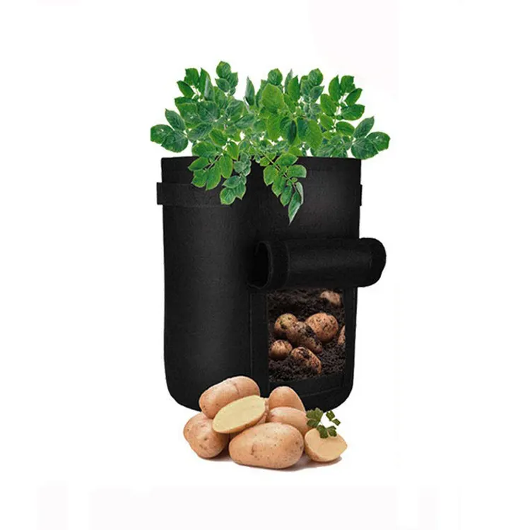 5 Gallon 7 Gallon 20 gallon 200 gallon Eco friendly Felt Fabric Plant Grow Pot Garden Potato garden supplies grow bags