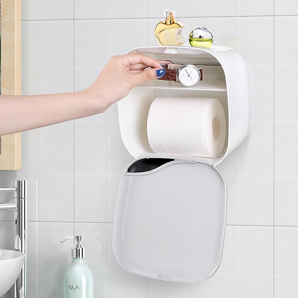 Grey Menen Paper Towel Dispenser Wall Mounted Paper Towel Holder Dispenser Bathroom Toilet Tissue Dispenser Home Kitchen Paper Towel Dispenser