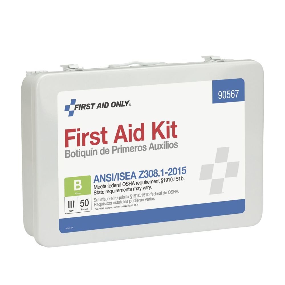 First Aid Only First Aid Kit 50 Person Bulk Metal Case ANSI A ;