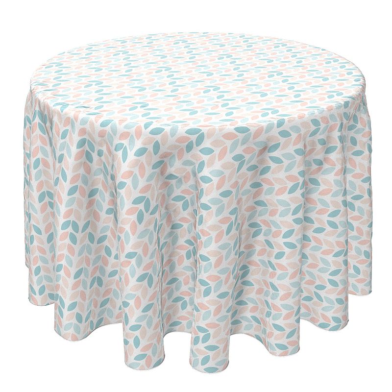 Round Tablecloth， 100% Cotton， 60 Round， Pastel Geometric