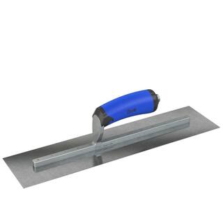 Bon Tool 16 in. x 5 in. Carbon Steel Square Finish Trowel with Comfort Wave Handle 67-237