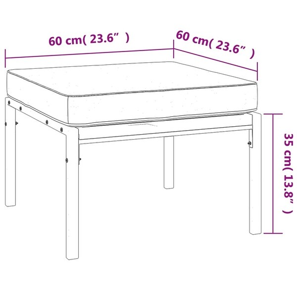 vidaXL Patio Furniture AllWeather Outdoor Metal Coffee Table for Garden Steel