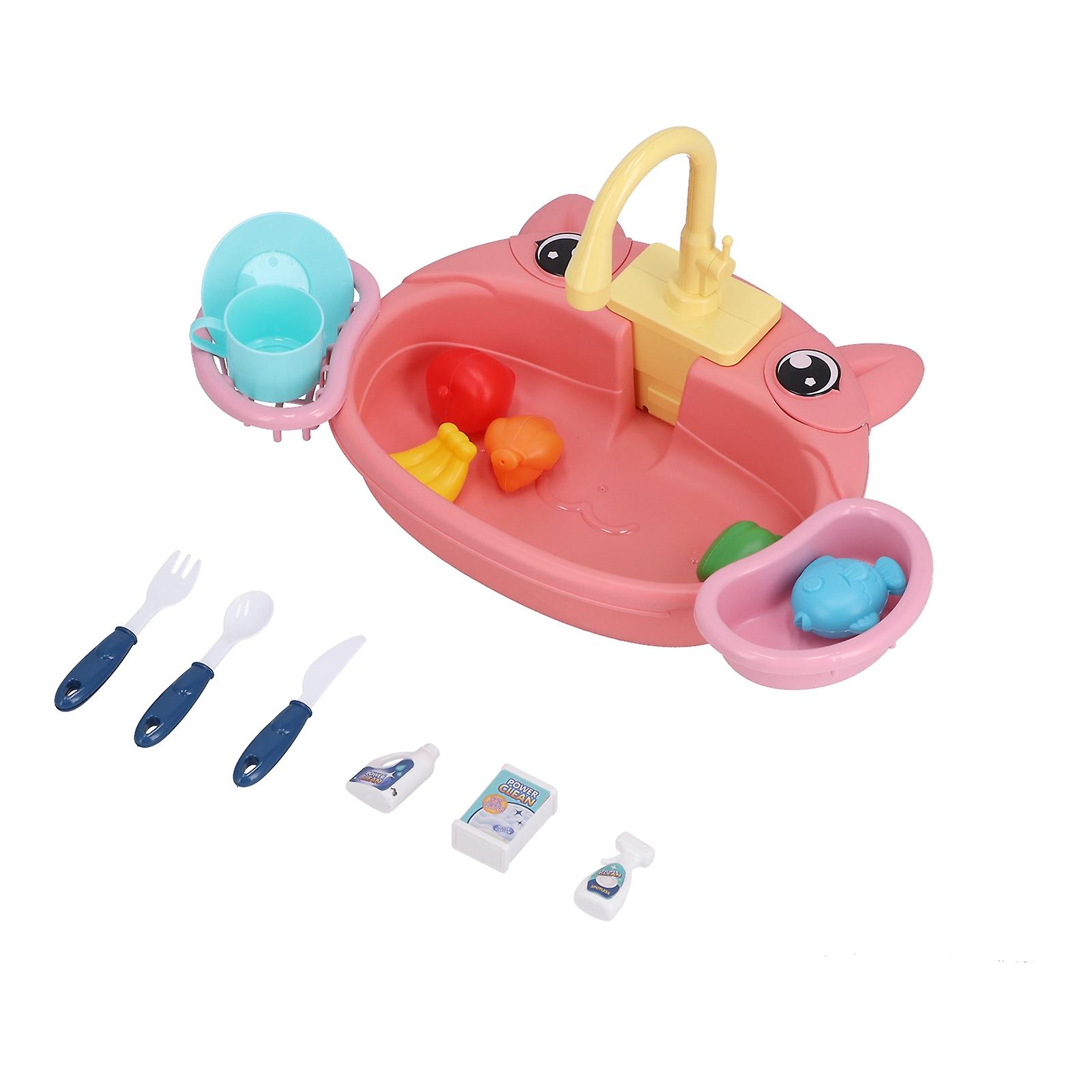 Kitchen Sink Play Set Plastic Interactive Pretend Kitchen Sink Toys For Kids Over 3 Years Old