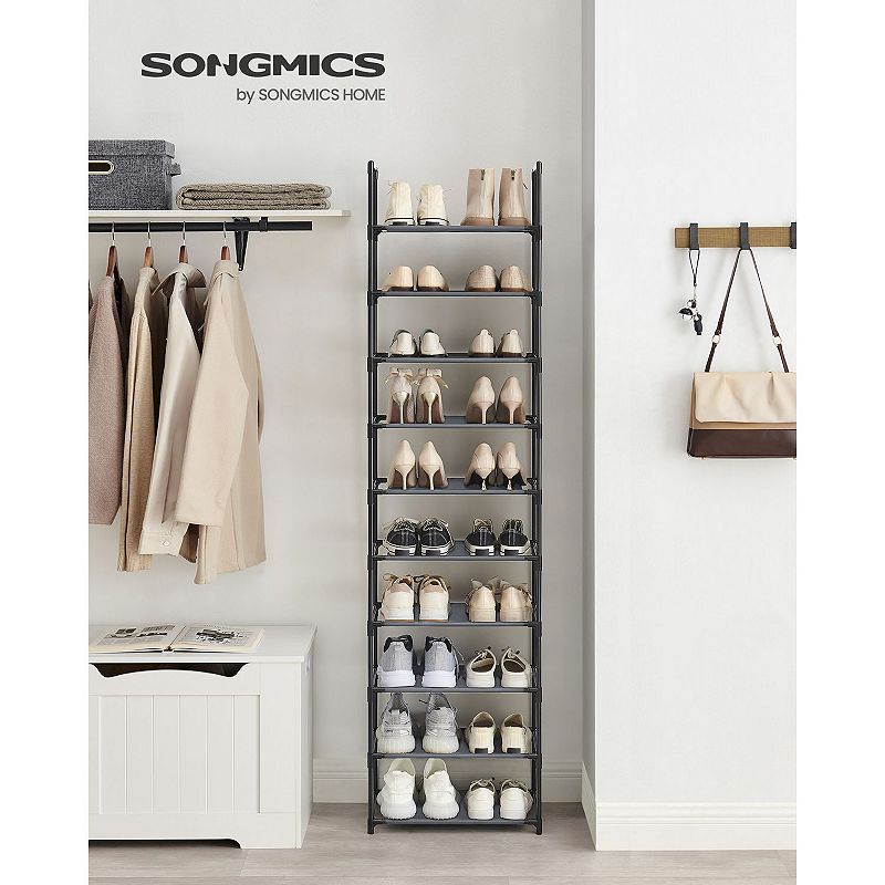 Shoe Rack， 10 Tier Shoe Shelf， Shoe Storage Organizer， Space-Saving