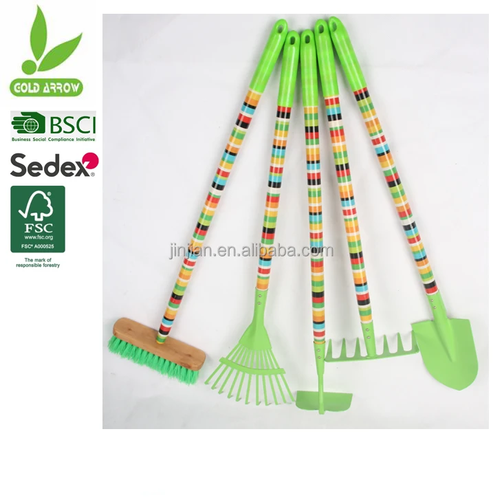 Small hand tool set long handle hoe brush garden tools set