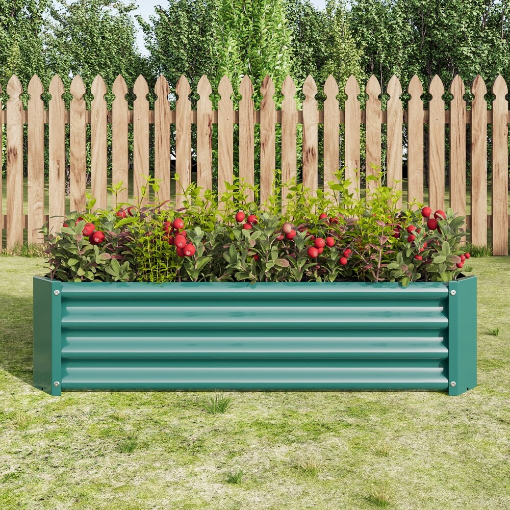 Metal Raised Rectangle Planter Beds for Plants  Metal Oval Raised Garden Bed Planter