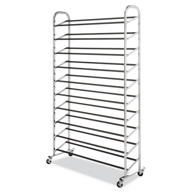 Whitmor 10 Tier Shoe Tower Silver