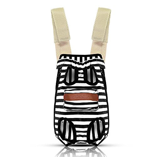 COODIA Legs Out Front Pet Dog Carrier Front Chest Backpack Pet Cat Puppy Tote Holder Bag Sling Outdoor (L, Color Black)