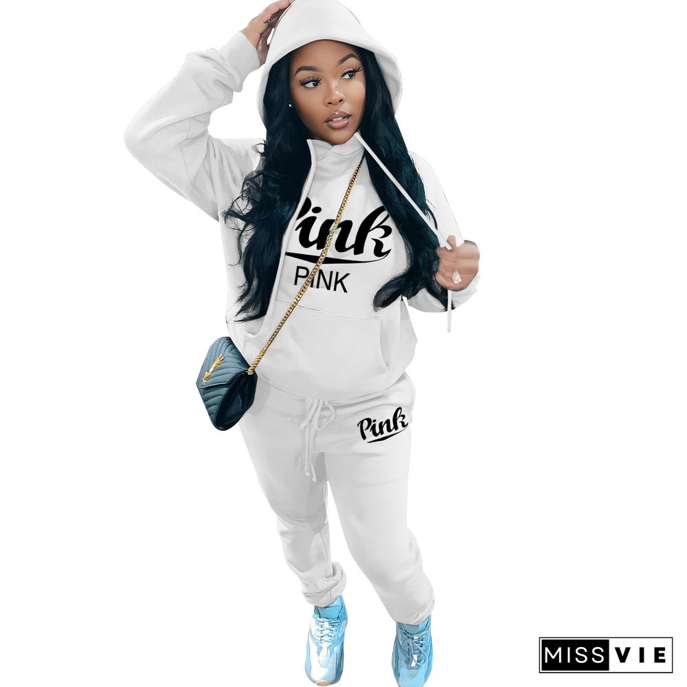 Thick Fleece Hoodies Sweatshirt and Pants Suits