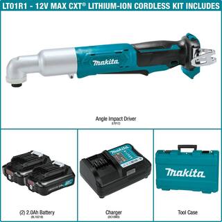 Makita 12V max CXT Lithium-Ion Cordless Angle Impact Driver Kit 2.0Ah LT01R1