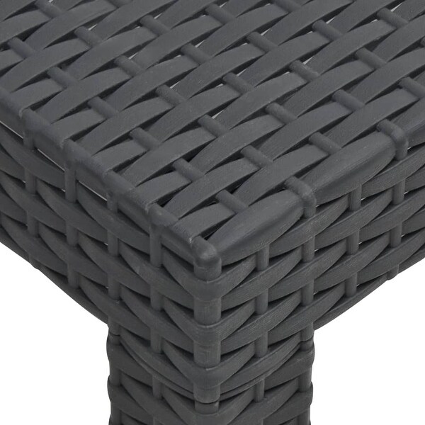 2 Piece Patio Lounge Set with Cushion PP Rattan Anthracite