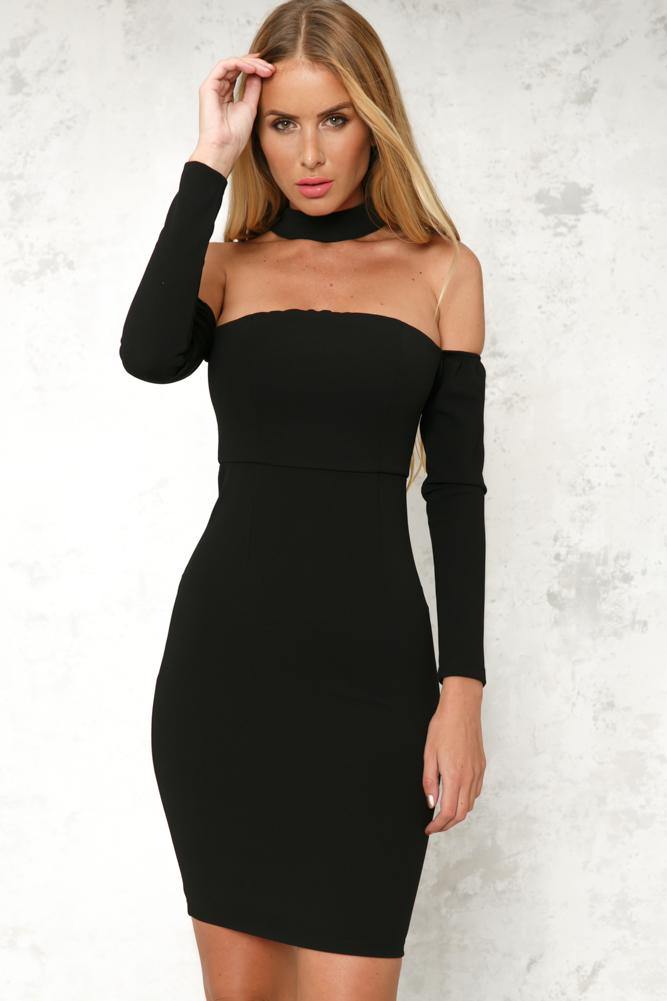 Head Banger Dress Black