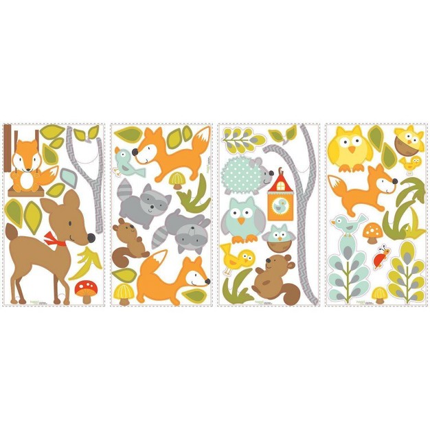 Woodland Fox And Friends Peel Stick Wall Decal Roommates