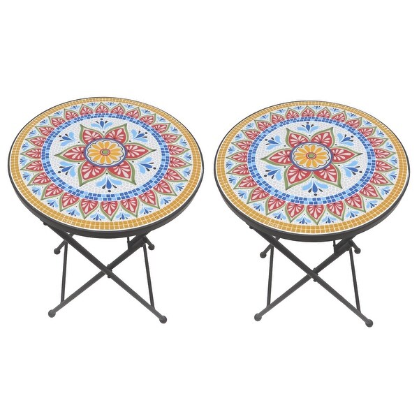 Mosaic Art Collection Accent Table (Set of 2)