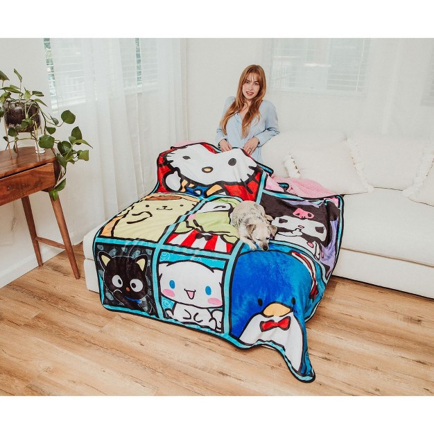 Surreal Entertainment Sanrio Hello Kitty And Friends Oversized Fleece Throw Blanket 54 X 72 Inches