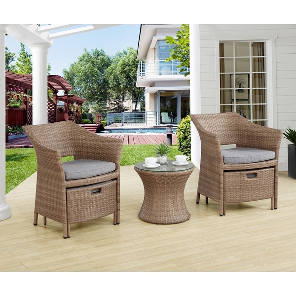 Kokoli AllWeather Wicker Conversation Set