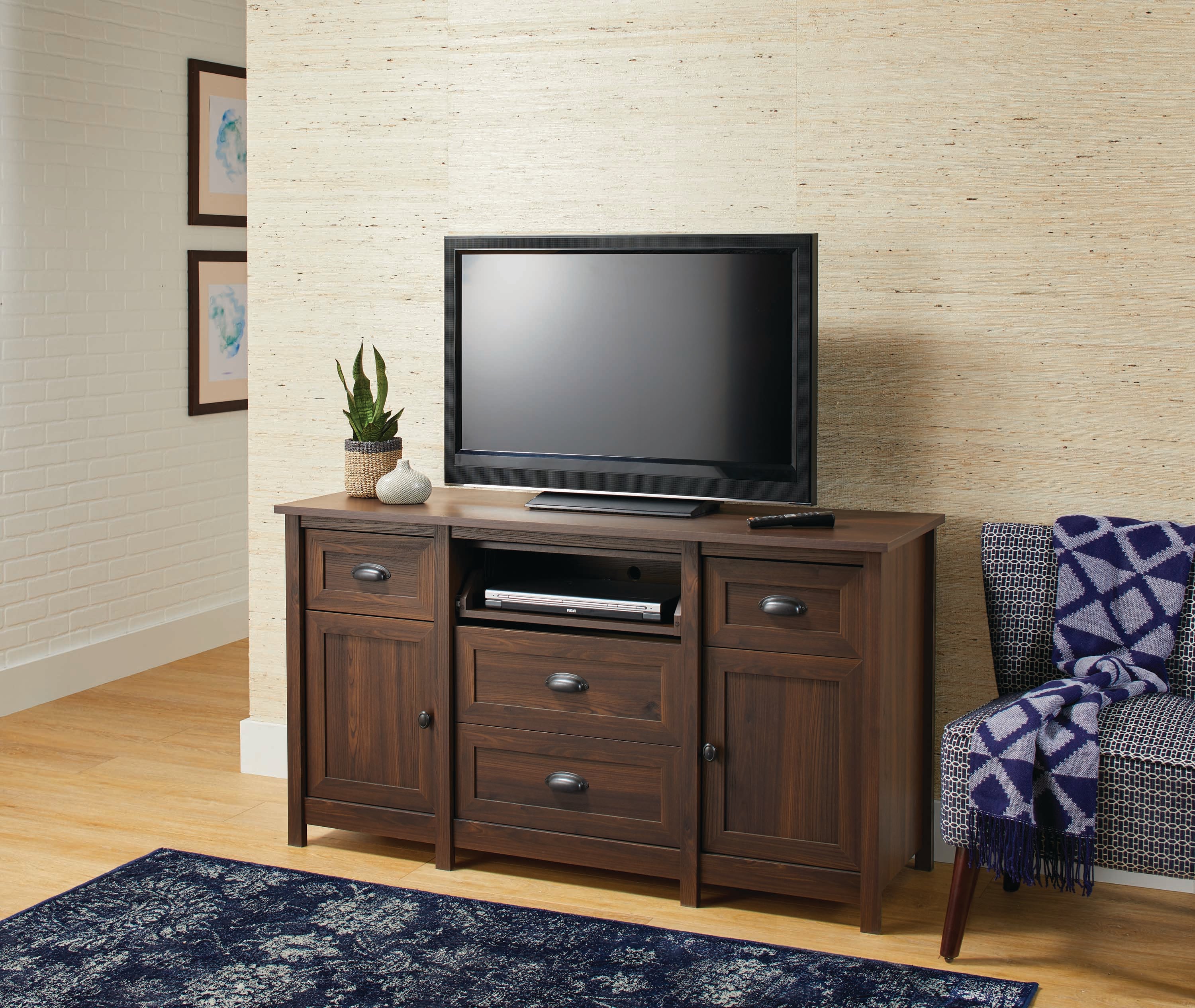 Better Homes & Gardens Lafayette TV Stand, for TVs up to 50, English Walnut Finish