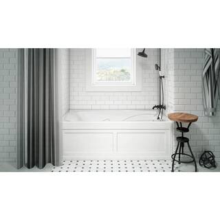 JACUZZI CETRA 60 in. x 36 in. Acrylic Left Drain Rectangular Alcove Soaking Bathtub in White CTS6036BLXXXXW