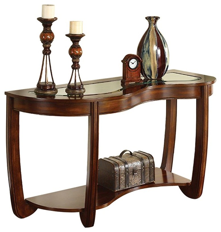 Benzara BM122997 Crystal Falls Transitional Style Sofa Table   Transitional   Console Tables   by Benzara  Woodland Imprts  The Urban Port  Houzz