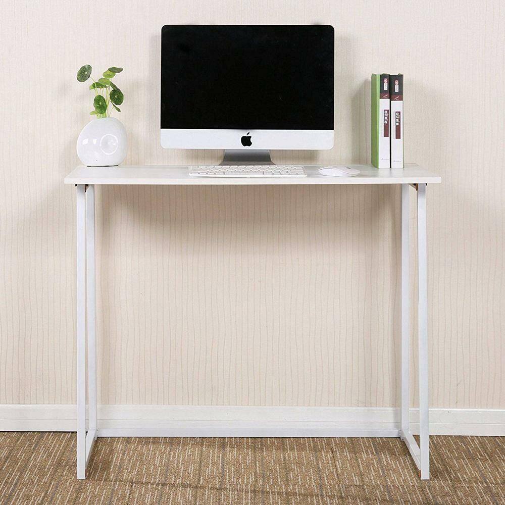 Karl home Simple Collapsible 31.5 in. H W Retangular White Computer Desk 941228126885