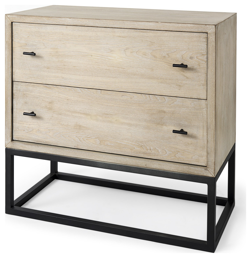 Rustic Modern Light Wash Two Drawer Chest   Industrial   Accent Chests And Cabinets   by UStradeENT LLC  Houzz