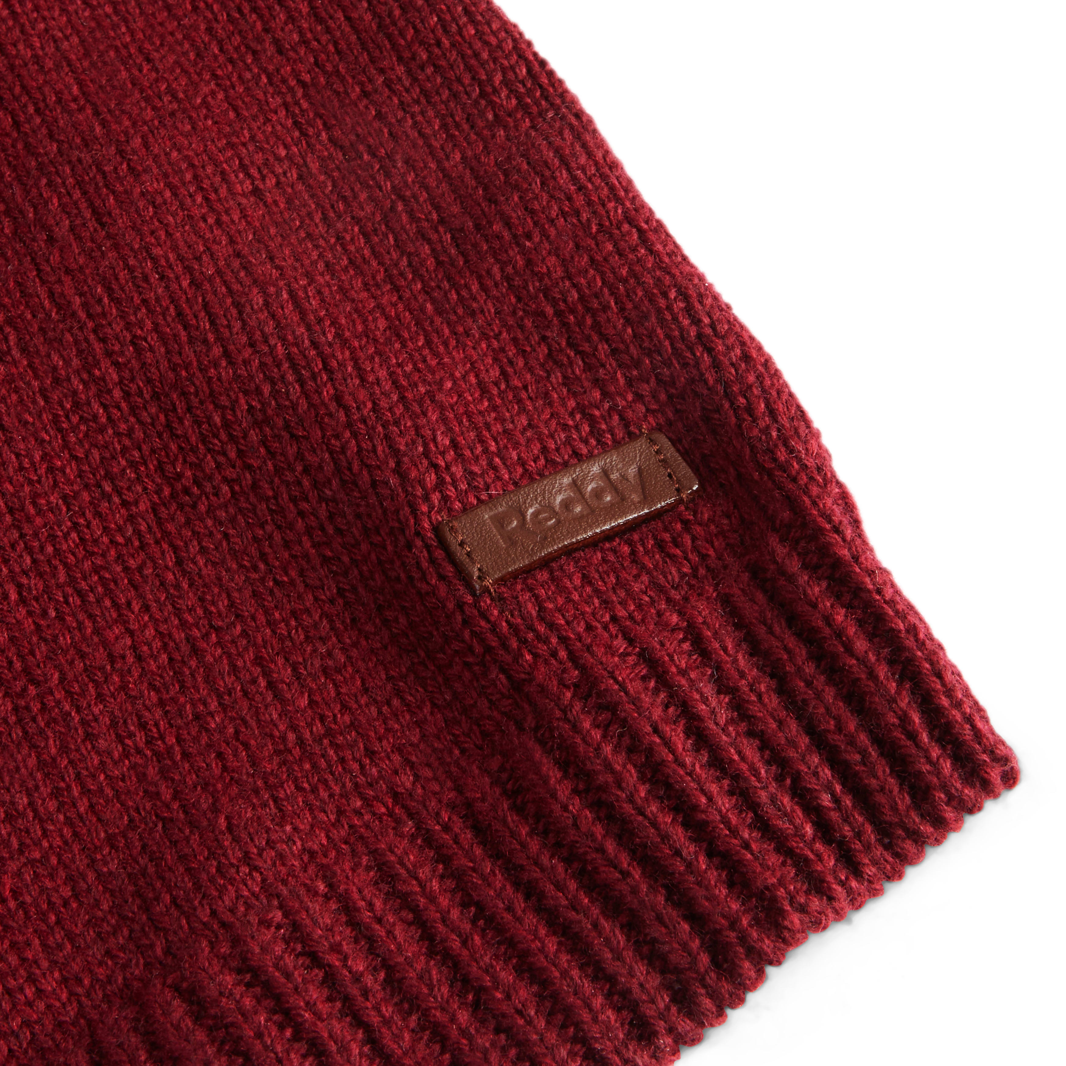 Reddy Burgundy Colorblock Dog Sweater， X-Small