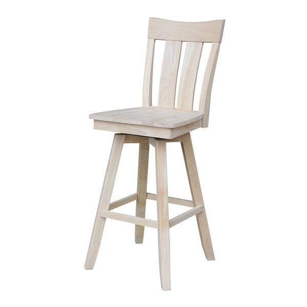 Ava Solid Wood Swivel Stool