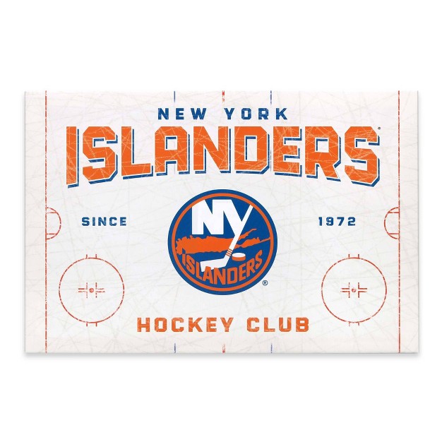 Nhl New York Islanders Rink Canvas