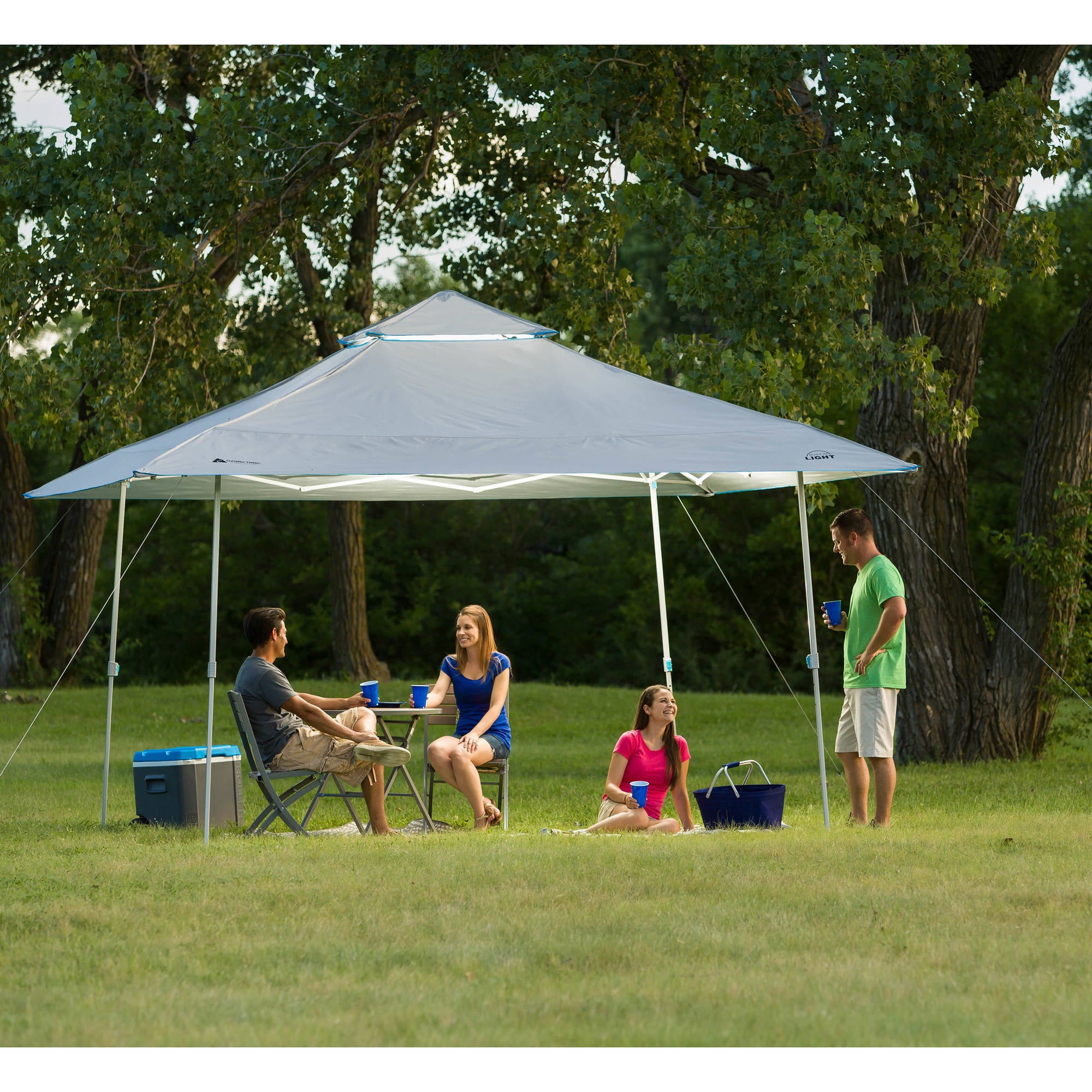 Ozark Trail 13'x13' Lighted Instant Canopy with Roof Vents