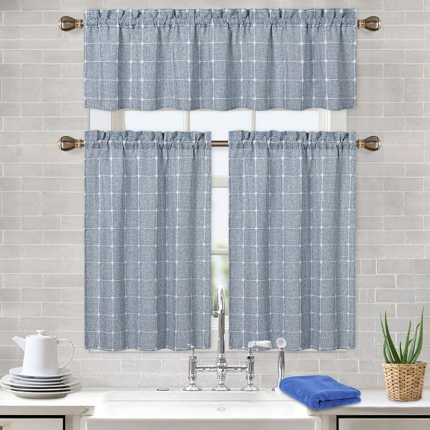 Trinity Farmhouse Kitchen Curtains Short Boho Linen Small Window Treatment