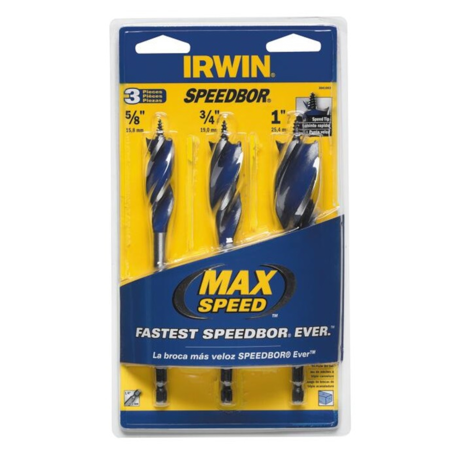 Irwin Speedbor Max Speed Carbon Steel Drill Bit Set 3 pc