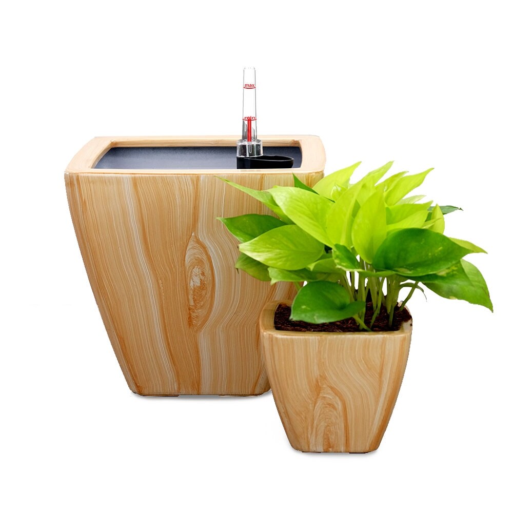 Set of 2 CATLEZA Smart Self watering Planter Pot suitable for  Plants  Herb  Succulents  Flowers