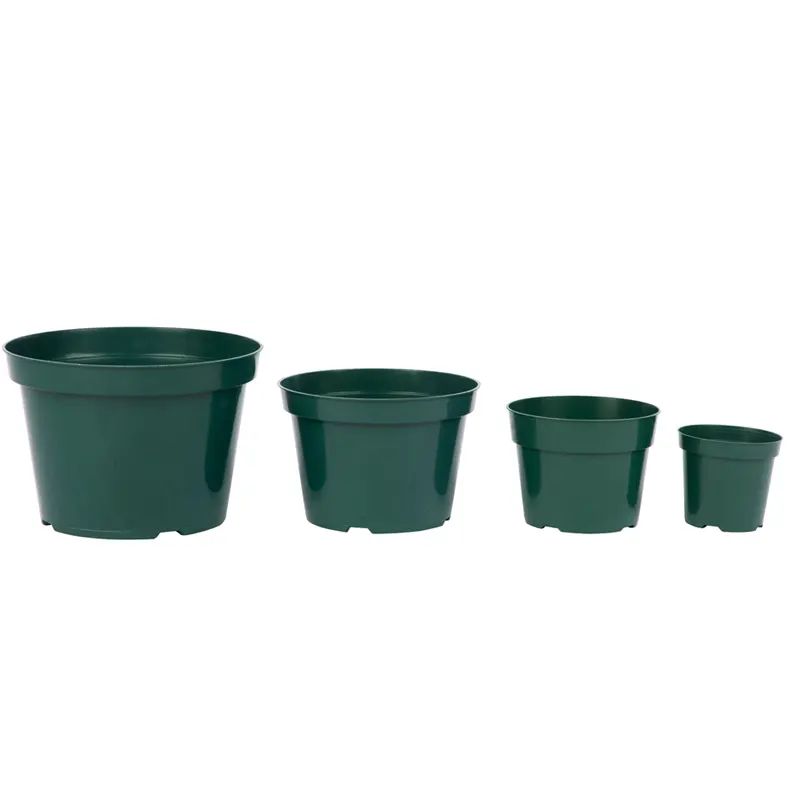 Factory Hot Sale Home Garden Supplies Multiple Sizes Nursery Succulents Planter Pot Gallon Green Plastic Plant Pot