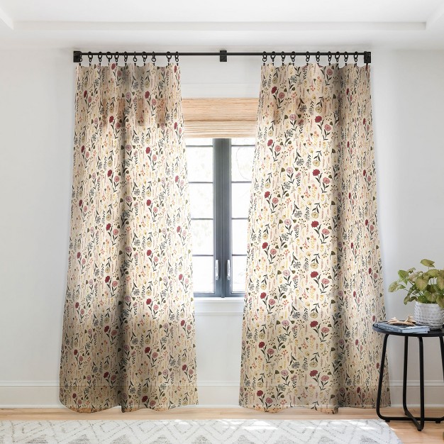 Avenie Cottage Garden Iv Single Panel Sheer Window Curtain Society6