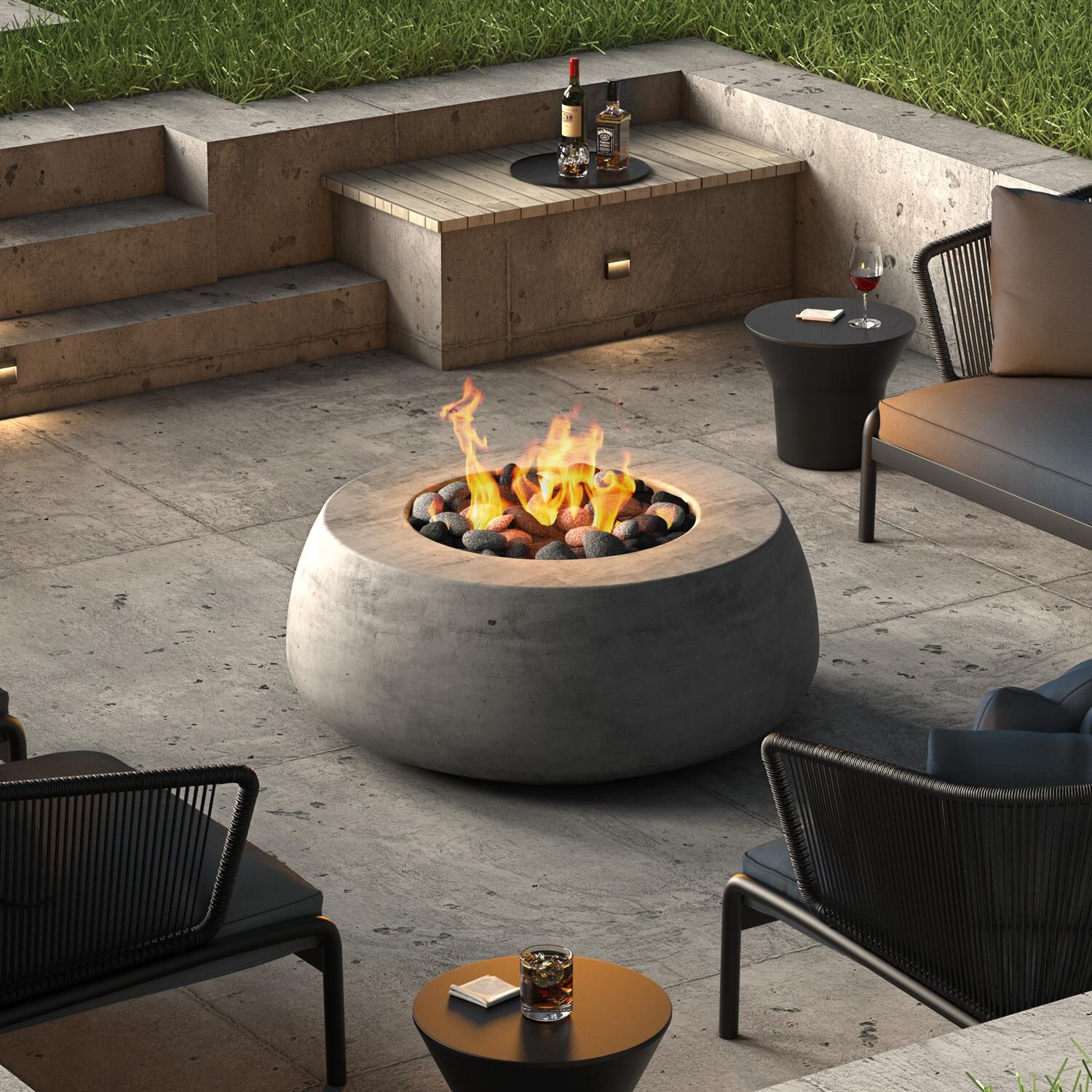 Lakeview Balance Way 42 Inch Propane Round Fire Pit Table