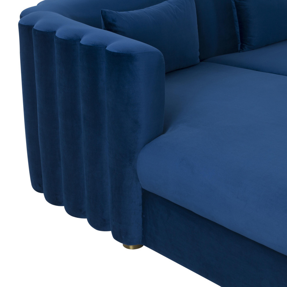 Callie Velvet Sectional   Contemporary   Sectional Sofas   by TOV Furniture  Houzz