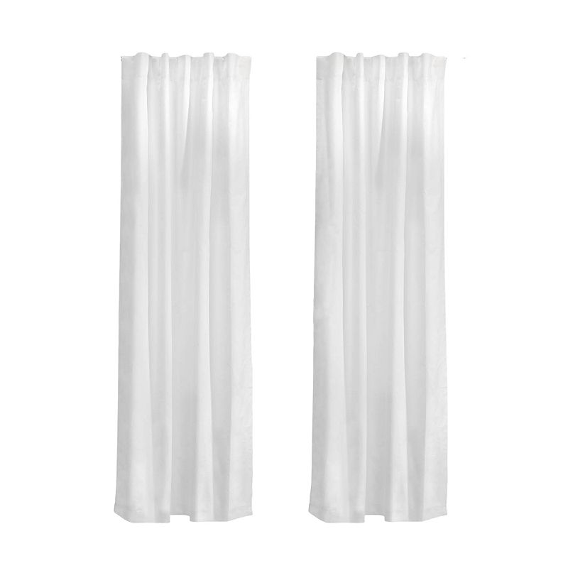 Myne Decor Weathermate Topsions Curtain Panel Pair each 40 x 84 in White